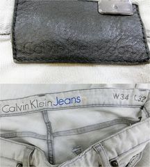 CKJ Calvin Klein Jeans แท้ เอว35 กางเกงยีนส์DENIMขายาวคลาสสิกสปอต-7