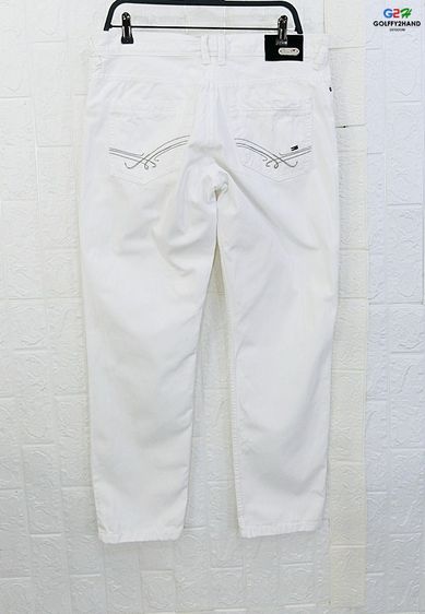 TOMMY HILFIGER แท้ เอว35 กางเกงยีนส์ขายาวขาวคลาสสิกสปอต รูปที่ 6