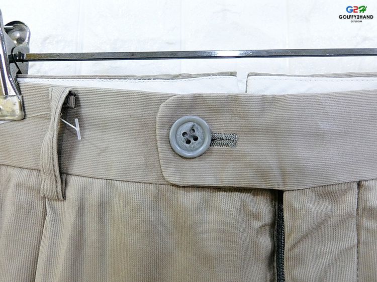 LANVIN PARIS แท้ เอว36 กางเกงขายาวสแลคคลาสสิกสปอต รูปที่ 4