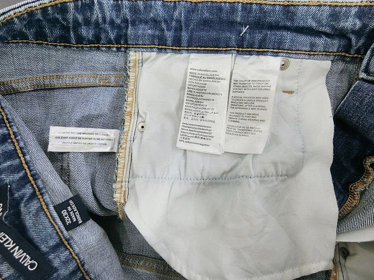 CKJ Calvin Klein Jeans แท้ เอว35 กางเกงยีนส์ขายาวคลาสสิกสปอต รูปที่ 9
