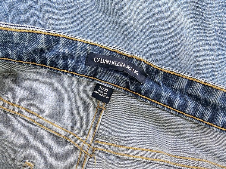 CKJ Calvin Klein Jeans แท้ เอว35 กางเกงยีนส์ขายาวคลาสสิกสปอต รูปที่ 8