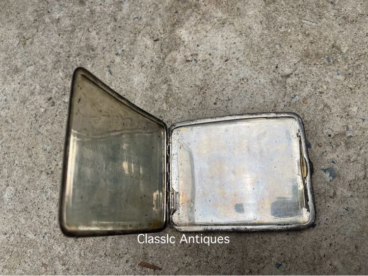 ตลับเงิน ลายวัดอรุณ ปี2489 โบราณเก่าสะสม รูปที่ 11