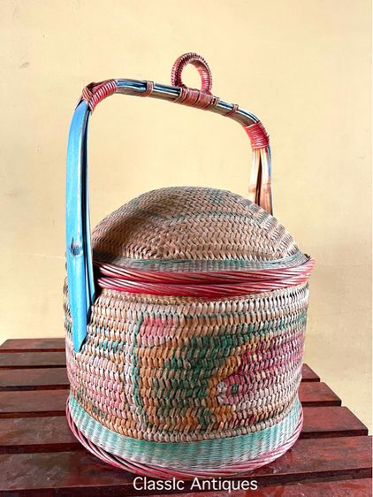 ตะกร้าจีน ใบใหญ่โบราณB2 รูปที่ 8