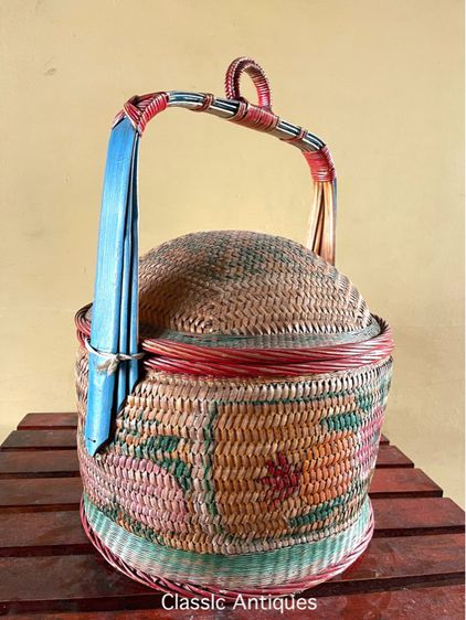 ตะกร้าจีน ใบใหญ่โบราณB2 รูปที่ 5