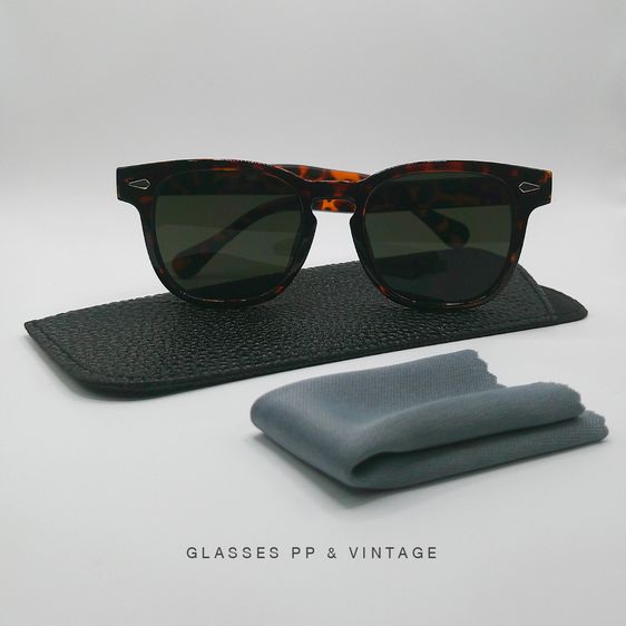 390 บาทส่งฟรี แว่นตากันแดด(กรอบหนา) ป้องกันแสงแดด UV400 พร้อมซองหนังเก็บแว่น+ผ้าเช็คแว่น ครบชุด รูปที่ 2