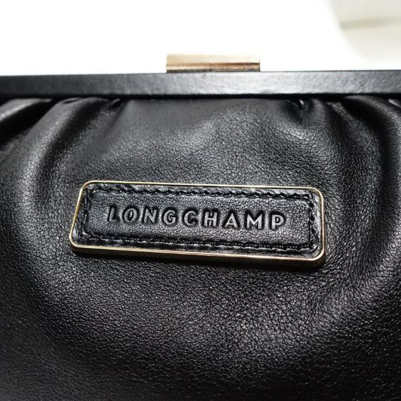 New LONGCHAMP
" Black Leather Clutch Bag " รูปที่ 2