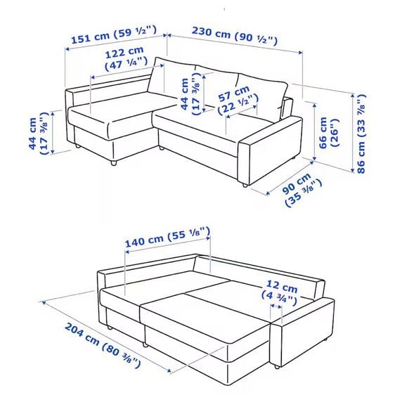 SOFA BED IKEA รุ่น FRIHETEN ปรับนอนได้ รูปที่ 6