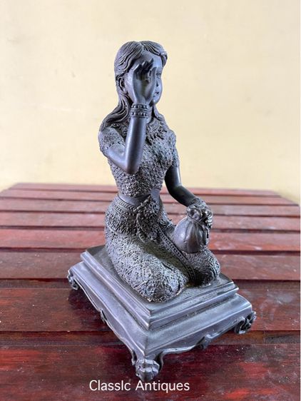 แม่นางกวัก ทองเหลืองโบราณสะสม รูปที่ 5