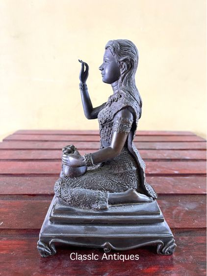 แม่นางกวัก ทองเหลืองโบราณสะสม รูปที่ 8