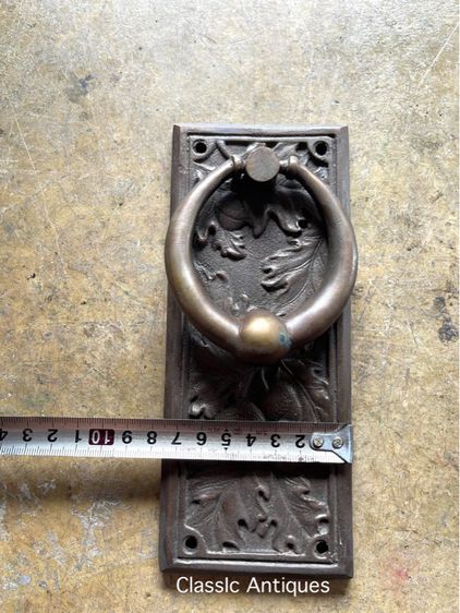 มือจับประตู ทองเหลือง ลายลูกวอลนัทสะสม รูปที่ 5