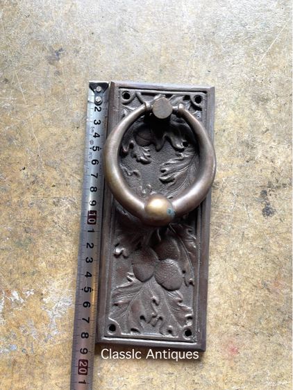 มือจับประตู ทองเหลือง ลายลูกวอลนัทสะสม รูปที่ 6