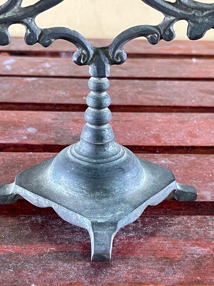 เชิงเทียน5ช่อ ทองเหลืองโบราณเก่าสะสม รูปที่ 9