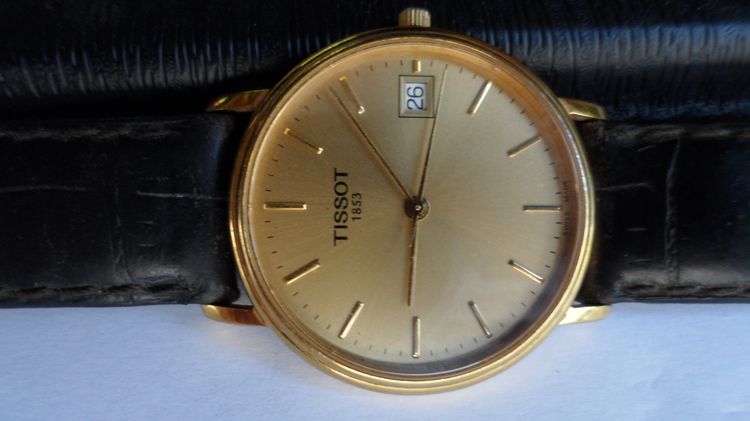 นาฬิกา Boy Size tissot 1853 sapphire crystal     แท้ SWISS MADE มีวันที่ ระบบ Quartz ขนาด36 มิลรวมเม็ด ตัวเรือนทอง 18K GOLD ELECTROPLATED WA รูปที่ 2