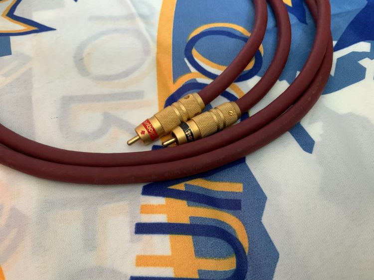ขายสายสัญญาณ RCA ไฮเอนด์เสียงดี สภาพดี  AudioQuest Ruby X3 Hyperlitz RCA 1M (เมตร) interconnect cables made in USA 🇺🇸 ส่งฟรี รูปที่ 4