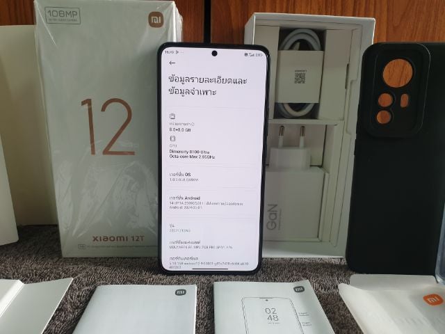 Xiaomi12T 5G 256g สีดำ ประกันศูนย์ยาวๆ พย.68 สวยๆไร้หล่น แท้ครบยกกล่อง รูปที่ 5