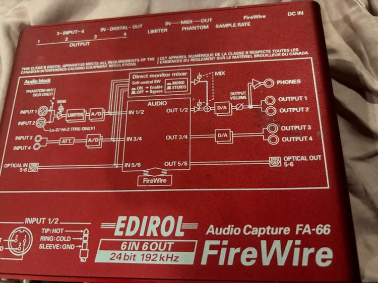 ขาย Audio Interface Roland FA66 Firewire 6in 6out เสียงดี ใช้งานได้ปกติ รูปที่ 5