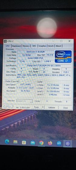 ทำงาน เขียนแบบ เล่นเกม Intel Core i7 ram 8 g. hd. 500 gb. การ์ดจอแยก 2  ตัว 2 g. nvidia.intel แบ็ตเก็บไฟดี อุปกรณ์ ครบ รูปที่ 9
