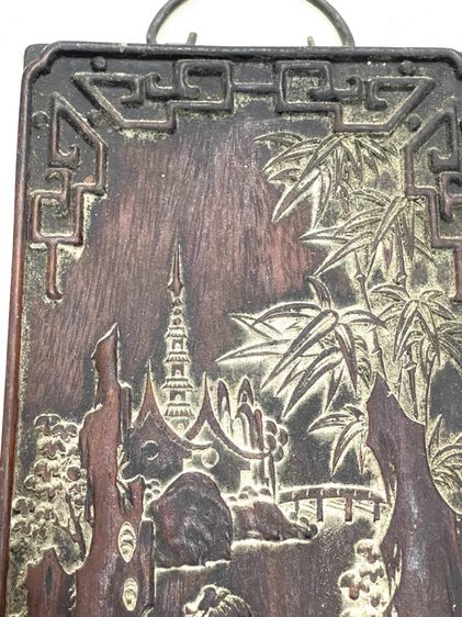 แผ่นไม้แกะสลัก ขุนนางจีนเก่าสะสมA4 รูปที่ 15