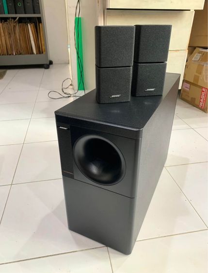 ลำโพงแยกชิ้น และซับวูฟเฟอร์ ขายถูก Bose Acousticmass5 Series lll พร้อมลำโพงลูกเต๋า 