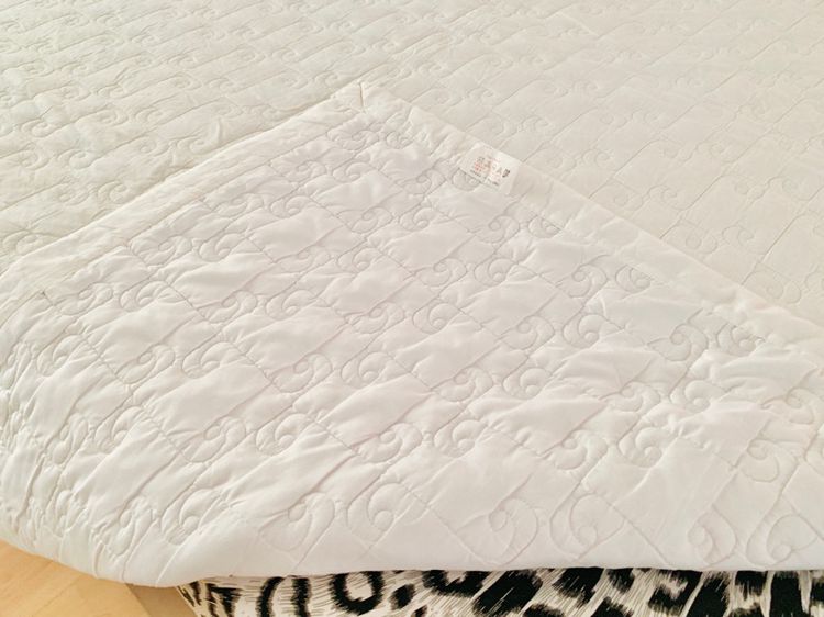 ผ้าปูรองนอน (แบบหนา) ขนาด 5ฟุต สีขาวปักลายตารางวินเทจทั้งผืน ยี่ห้อ M. House (Park Hong Guen) มือสองสภาพดี สินค้าญี่ปุ่น-เกาหลีแท้ รูปที่ 12