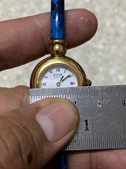 นาฬิกายี่ห้อ CLYDA  ควอทซ์ ฝรั่งเศส แท้มือสอง กำไลทองใหม่กริ้บสวย ข้อมือ 7 นิ้ว ตัดข้อออกได้  1400฿ รูปที่ 7