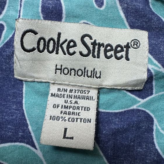 เสื้อฮาวายลายดอก​ Cooke Street ผ้ากลับ Cotton made in Hawaii Size L รูปที่ 2