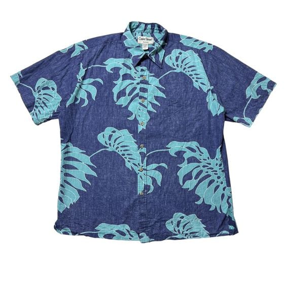 เสื้อฮาวายลายดอก​ Cooke Street ผ้ากลับ Cotton made in Hawaii Size L รูปที่ 1