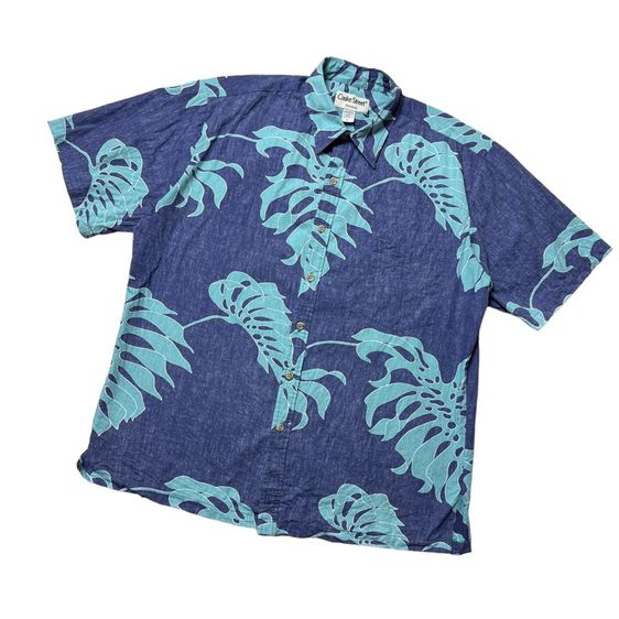 เสื้อฮาวายลายดอก​ Cooke Street ผ้ากลับ Cotton made in Hawaii Size L รูปที่ 5
