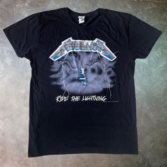 อื่นๆ เสื้อทีเชิ้ต ดำ แขนสั้น Metallica Ride The Lightning t shirt