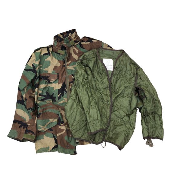 Alpha Industries M-65  Field Jacket Made In USA Military Army Camo Large Regular รูปที่ 11