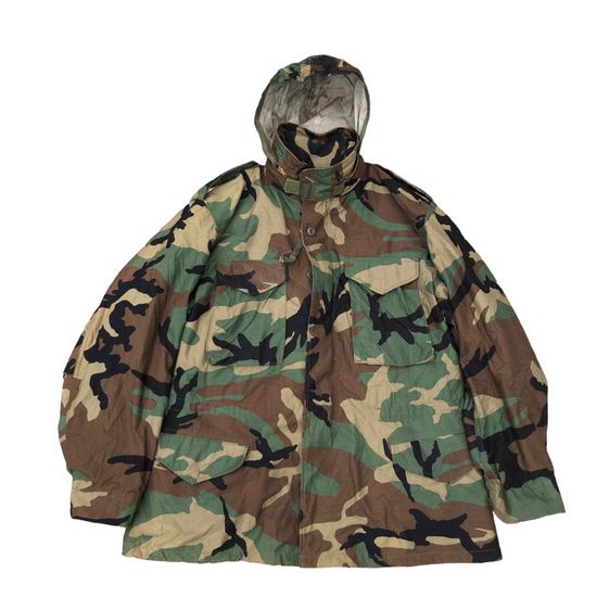 Alpha Industries M-65  Field Jacket Made In USA Military Army Camo Large Regular รูปที่ 7