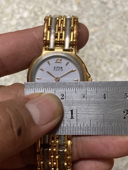 นาฬิกายี่ห้อ CLYDA ควอทซ์ ฝรั่งเศส   แท้มือสอง สภาพใหม่กริ้บเทียบมือ1  สายยาว 20 เซนติเมตร  1900฿ รูปที่ 10