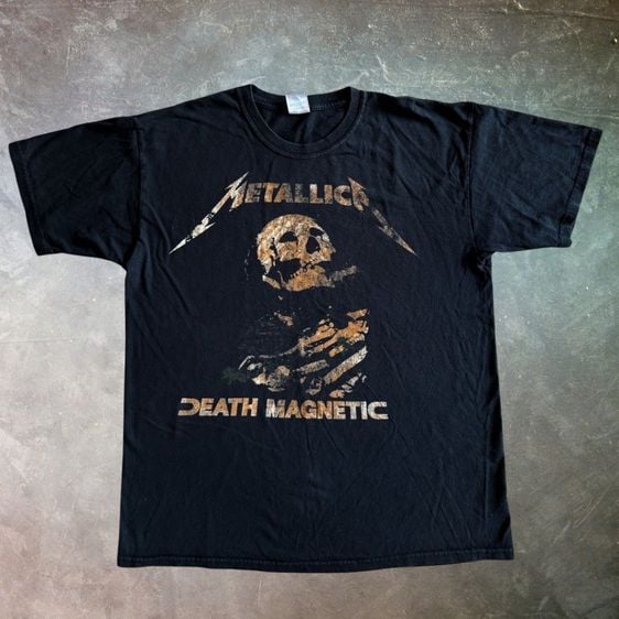อื่นๆ เสื้อทีเชิ้ต ดำ แขนสั้น Metallica Death Magnetic World Tour 2009 tshirt