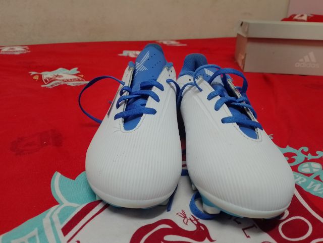 รองเท้าสตั๊ดAdidas X Speedflow.4 FG White Blue  รูปที่ 2