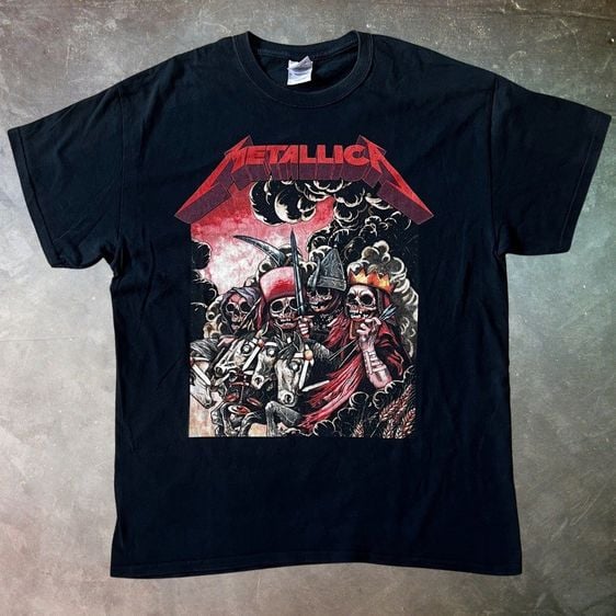อื่นๆ เสื้อทีเชิ้ต ดำ แขนสั้น Metallica The Four Horseman Europe Tour 2014 tshirt