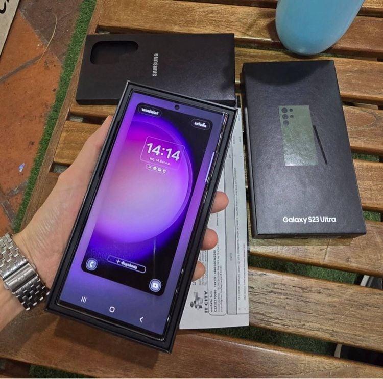 Galaxy S23 Ultra 256 GB Samsung S23 Ultra 5G 256g สีเขียวมือ2สวยมากครบกล่อง มีประกันศูนย์เหลือถึง กุมภาพันธ์68 รับเทิน รับบัตรเครดิตจ้า 