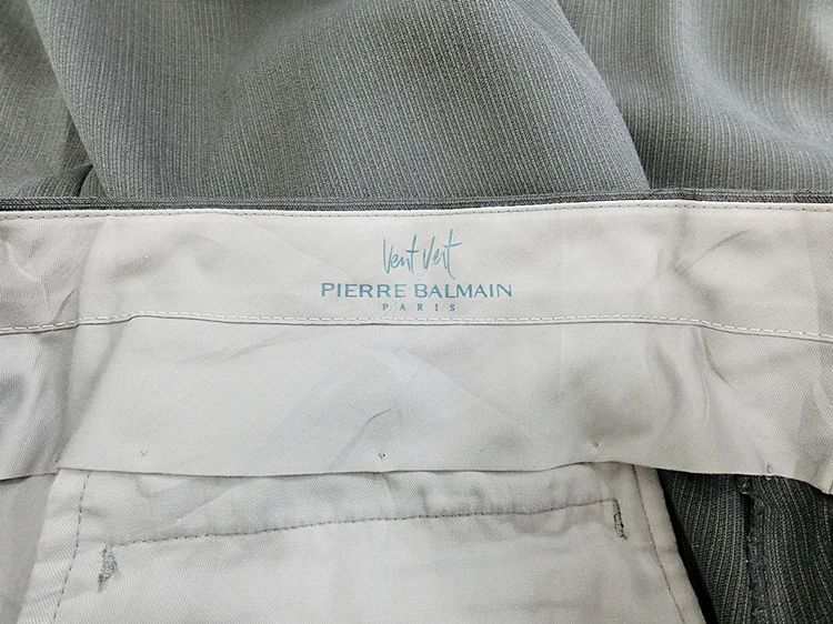 PIERRE BALMAIN แท้ เอว32 กางเกงสแลคขายาวสปอตคลาสสิกหรูหรา รูปที่ 8
