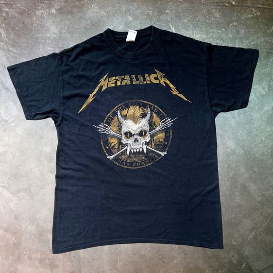 อื่นๆ เสื้อทีเชิ้ต ดำ แขนสั้น Metallica Scary Guy Seal tshirt