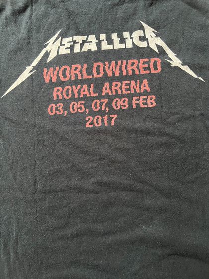 Metallica Worldwired Royal Arena Denmark 2017 t-shirt รูปที่ 3