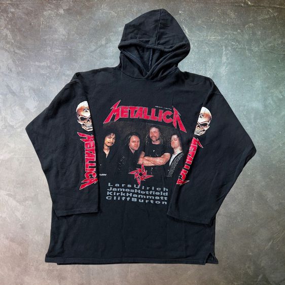 อื่นๆ สเวตเชิ้ต ดำ แขนสั้น Metallica Kill Em All 90's Kulak Desing Vintage Hoodie