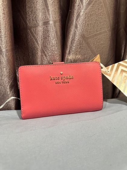 อื่นๆ หนังแท้ ไม่ระบุ ชมพู Kate Spade Madison Medium Compact Bifold Wallet Leather Blossom Pink