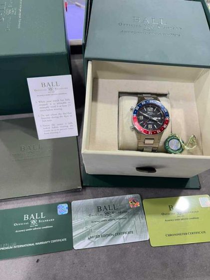 นาฬิกา Ball Roadmaster Marine GMT Chronometer Titanium Pepsi Ref.Dg3030b ปี2021 รูปที่ 2
