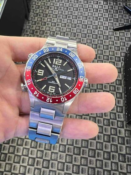 นาฬิกา Ball Roadmaster Marine GMT Chronometer Titanium Pepsi Ref.Dg3030b ปี2021 รูปที่ 5