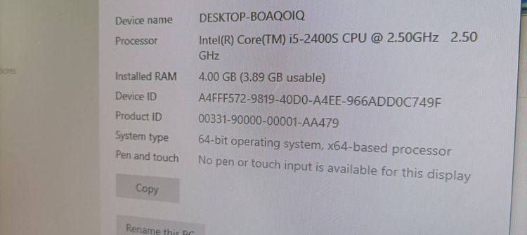 คอมครบชุด DELL ct74232 intel Core i5-2400s CPU 2.50 GHz. ลำโพงในตัว ขาย 1390 บาท แถมกล้องusb รูปที่ 2