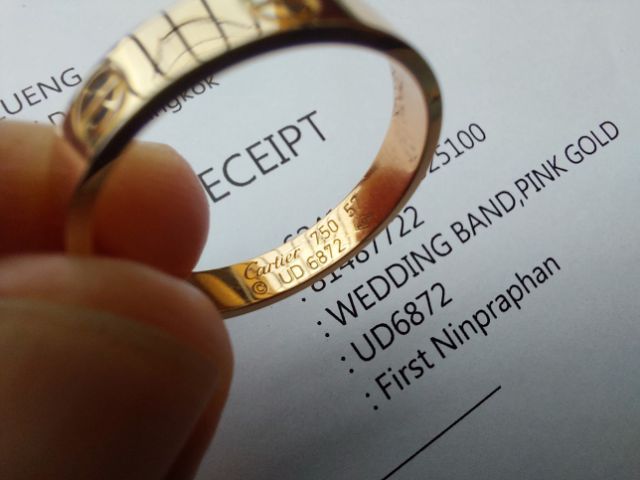 แหวน CARTIER LOVE บาง 18K ROSE GOLD 🌹ไซส์ 57 สวยแท้พร้อมใบ Service Cartier.  🥰 ขายแล้วครับ 🙏 รูปที่ 2