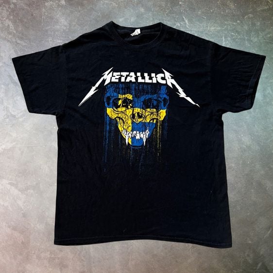 อื่นๆ เสื้อทีเชิ้ต ดำ แขนสั้น Metallica Worldwired 2017 2018 Sweden Concert t-shirt