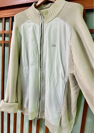 เสื้อแจ็คเก็ต Lacoste ของแท้ สีเขียวพร้อมซิปหน้า แบบเท่ ด้านในมีซิปซ่อน รูปที่ 5
