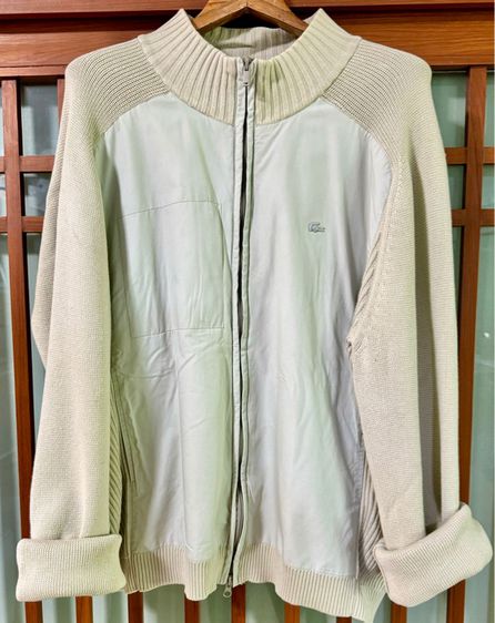 เสื้อแจ็คเก็ต Lacoste ของแท้ สีเขียวพร้อมซิปหน้า แบบเท่ ด้านในมีซิปซ่อน รูปที่ 3