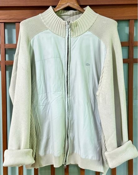 เสื้อแจ็คเก็ต Lacoste ของแท้ สีเขียวพร้อมซิปหน้า แบบเท่ ด้านในมีซิปซ่อน รูปที่ 1