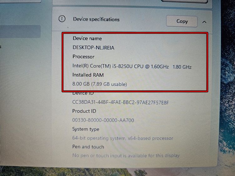 ขาย Notebook HP ProBook 440 G5 Core i5 RAM 8 HDD 1TB มือ2 สภาพดี แบตเก็บไฟ 5900 บาท ครับ รูปที่ 11